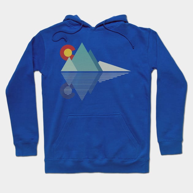 Colorado Mountains Geometric Hoodie by E